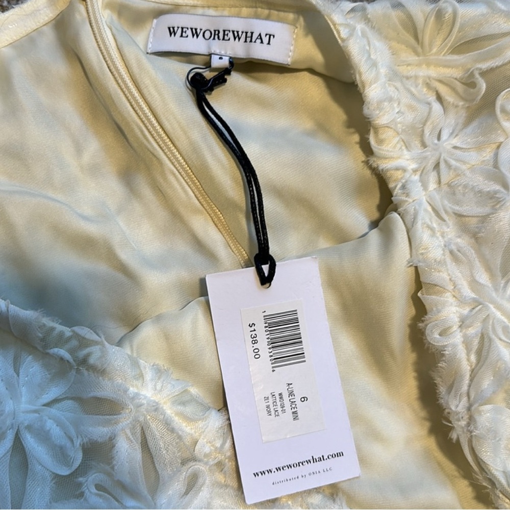 NWT WeWoreWhat A-Line Lace Mini Dress size US6 - Picture 15 of 15